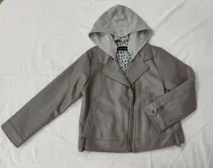 GRECOT フード付き　合皮ジャケット