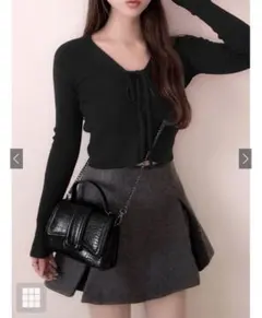 グレイル　レースアップリボンリブニットトップス[dr762]