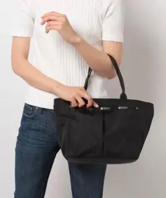 新品　未使用　レスポートサック　ブラックバッグ LeSportsac ボストンバッグ DELUXE XL WEEKENDER リサイクルドブラック