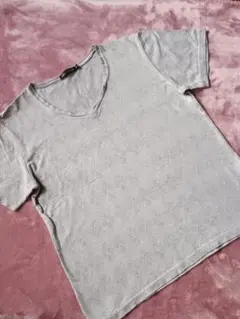 MEN'S MELROSE グレー Vネック Tシャツ サイズ 3
