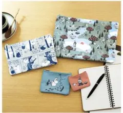 リンネル12月号 特別付録 ムーミン 4種のフラットポーチセット