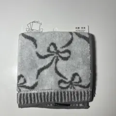 新品 Francfranc タオルハンカチ リボン グレー