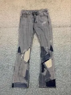 mnml ミニマル -B424 PATCH FLARE DENIM-