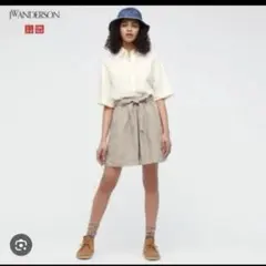 UNIQLO JWANDERSON リネンブレンドタックショートパンツ ベージュ