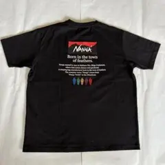 NANGA ナンガ 刺繍 Tシャツ　ブラック　クルーネック　半袖