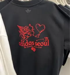 韓国限定】アディダス ソウルTシャツ Sサイズキューピッドデザイン 白 
