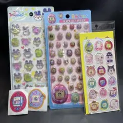 3枚＋ステッカー　Tamagotchi たまごっち　硬いシール　アクリル　シール
