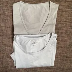 ユニクロエアリズム(メッシュU首Tシャツ1枚、Tシャツ1枚)