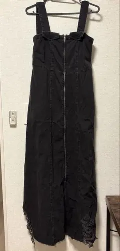 JEANASIS フロントジップ キャミワンピース ブラック