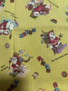 YUWA 生地 クリスマス柄 イエロー