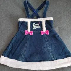 130　アースマジック　デニム風 ジャンパースカート