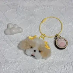 シーズー ぷっくり肉球 キーホルダー パンチニードル