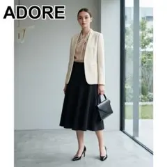 ADORE アドーア ロングスカート フレア ジップ ブラック 美品 M相当のサムネイル