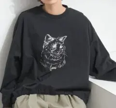 ルピリアン Coco キャット キティ 猫 刺繍 プリント 長袖Tシャツ ロンT