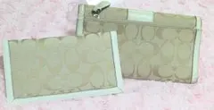 【✨即購入大歓迎✨】Coach ベージュ 長財布＆チェックブックケース