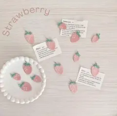 ＼2枚セット／ いちごの刺繍ワッペン