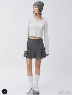 ローウエスト　プリーツミニスカート　gu ジーユー