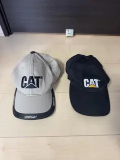 CAT キャタピラー キャップ 帽子 カーキ　ブラック　2個セット