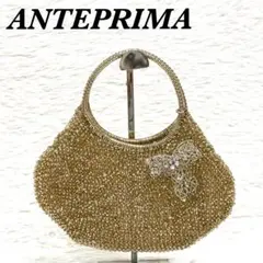 美品 ANTEPRIMA アンテプリマ ワイヤーバッグ 袋付き リボン ビーズ