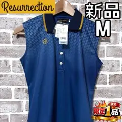 【早い者勝ち✨】新品 レザレクション レディース ノースリーブポロシャツ M 紺のサムネイル