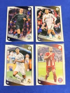 Topps ハーランド エムバペ ベリンガム ケイン ベース4枚