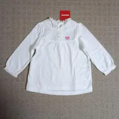 ミキハウス　フリル襟　長袖Tシャツ　80　カットソー