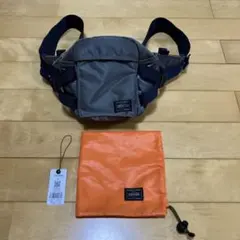 ★美品★吉田カバン ポーター PXタンカー ファニーパック シルバーグレー