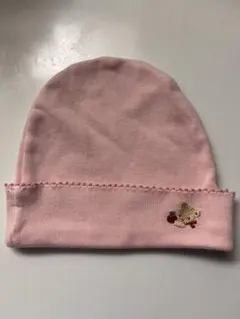 【美品】ファミリア familiar ベビー 帽子 日本製 綿100% ピンク