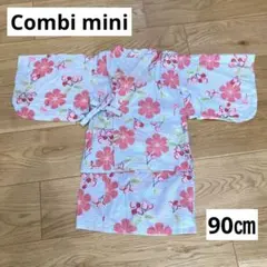 【美品】コンビミニ　セパレート　浴衣　ワンピース　水玉　ドット　90cm