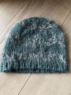 グリーン系ニット帽 フリーサイズ