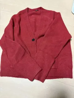 カーディガン赤l