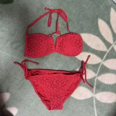 メゾンギルフィー　レース編みセパレート水着 レッドのサムネイル