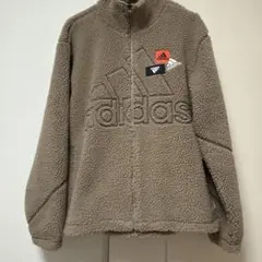 adidas フリースジャケット Mブラウン