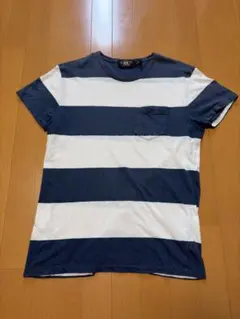 美品 RRL マリン インディゴ ボーダー ポケット Tシャツ L 美品 RRL マリン インディゴ ボーダー ポケット Tシャツ L - メルカリ