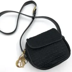 【超希少】 DIOR ディオール カナージュ ショルダーバッグ 黒 ゴールド金具のサムネイル