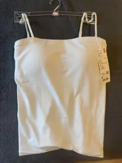 ホワイト エアリズムコットンブラチューブトップ　 Mサイズ