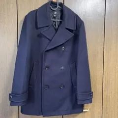 H&M ネイビー ピーコート ウール混紡