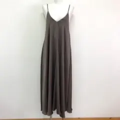 BEAUTY&YOUTH サテンキャミソールマキシワンピース ウォッシャブル S