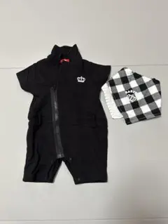 ベビー服　ロンパース　ベビードール　スタイ付き　　70cm