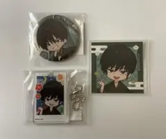 呪術廻戦　まるくじ　伏黒甚爾（缶バッジ、アクリルキーホルダー、特典ステッカー）