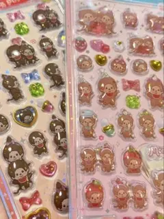 【正規品】うるちゅるポップシール モンチッチ 2枚セット