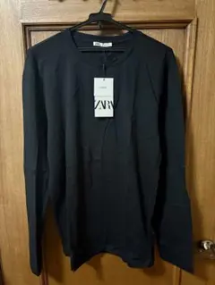 ZARA ザラ　ロングTシャツ　長袖Tシャツ　ブラック　Lサイズ　新品タグ付き