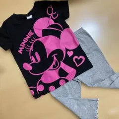 子ども服2枚セット　グレー レギンスとミニーTシャツ