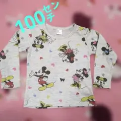 ミッキー ミニー 長袖Tシャツ100cm