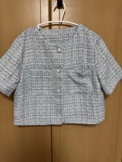 SHEIN DAZY ツイード半袖ジャケット Mのサムネイル