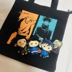 呪術廻戦　トートバッグ　ぬいぐるみキーホルダー 缶バッジ　まとめ売り