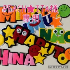 【PEACH★ITA様専用】アルファベット　ハンドメイド　フェルト　ネームタグ