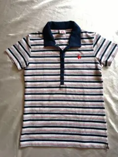 le coq sportif 　ゴルフ半袖ポロシャツ　 ボーダー柄　Мサイズ