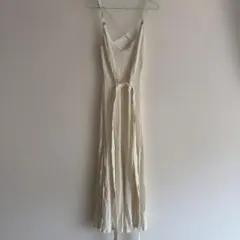 ZARA ザラアイボリー ストライプ キャミワンピース