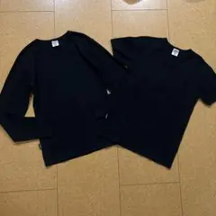 極美品　AVIREX アビレックス　2枚セット　Vネック長袖 Tシャツ ブラック